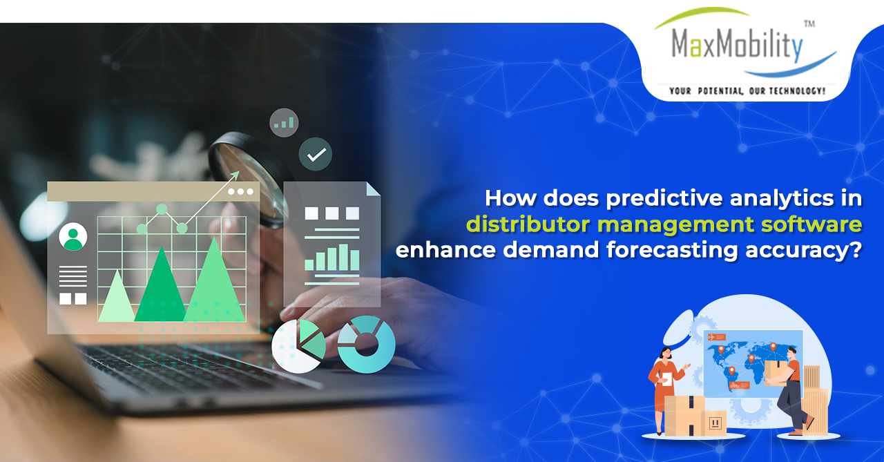 How does predictive analytics in distributor management software enhance demand forecasting accuracy?